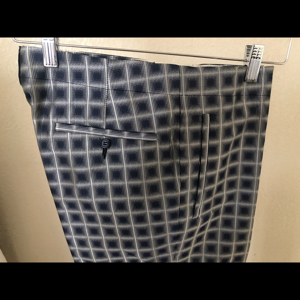 FENDI men’s silver and blue faille pants